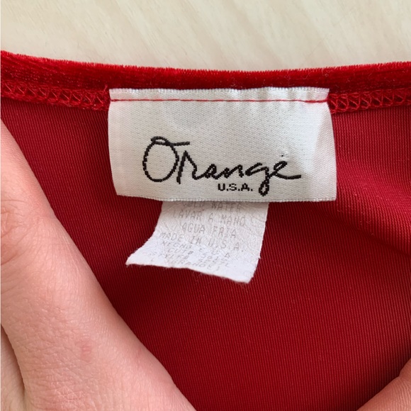 90s Velvet Red Maxi Dress - Picture 5 of 5